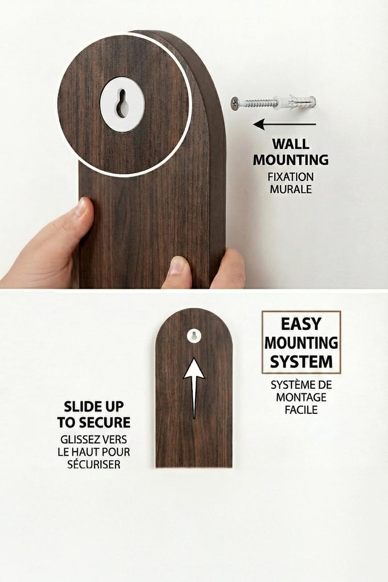 Hasina Væghylde 26x35x13 cm - Wenge - Opbevaring - Hylder & Reoler - Væghylde & vægreol