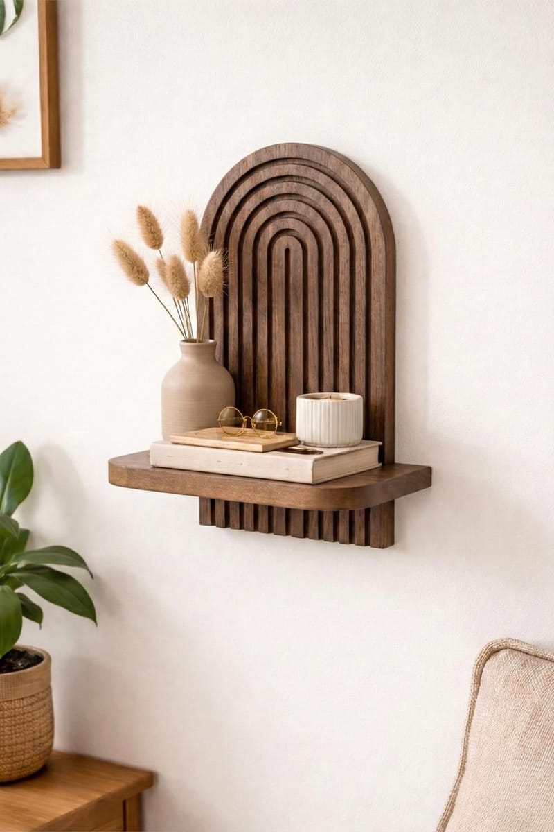 Hasina Væghylde 26x35x13 cm - Wenge - Opbevaring - Hylder & Reoler - Væghylde & vægreol