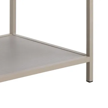 Hasslevik Bogreol 114 cm i Metal med Træplade - Sandbeige - Opbevaring - Hylder & Reoler - Bogreol