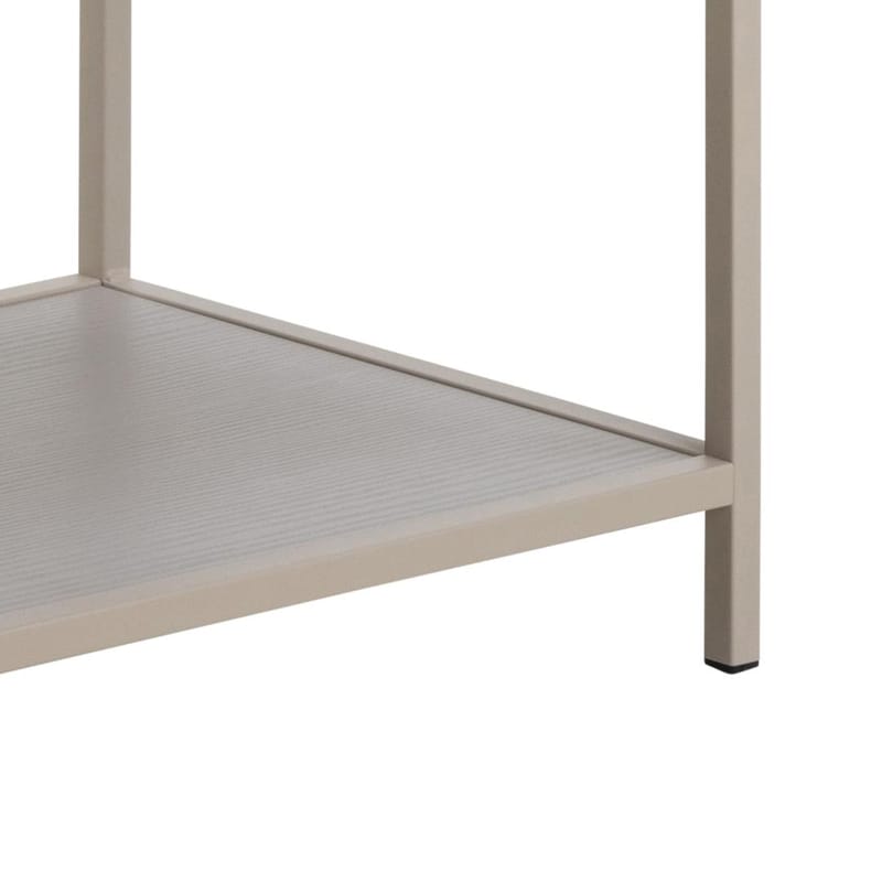 Hasslevik Bogreol 114 cm i Metal med Træplade - Sandbeige - Opbevaring - Hylder & Reoler - Bogreol