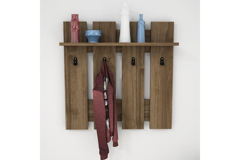 Casaluce Hattehylde 70x18 cm - Mørkebrun - Opbevaring - Hylder & Reoler - Hattehylde