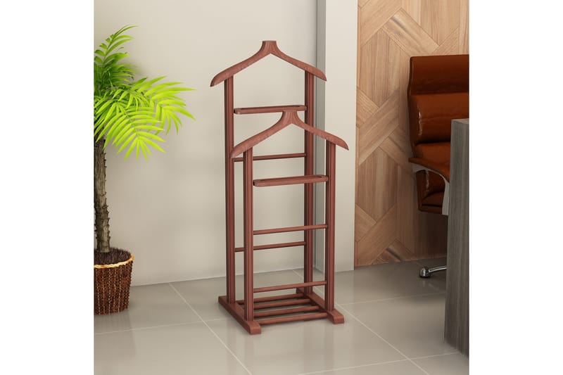 Pega Hattehylde 120x34 cm - Mørkebrun - Opbevaring - Tøjopbevaring - Knagerækker - Jakkestativ