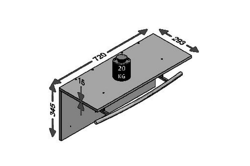 Spot Hattehylde 72 cm - Lys Eg - Entréopbevaring - Hattehylde