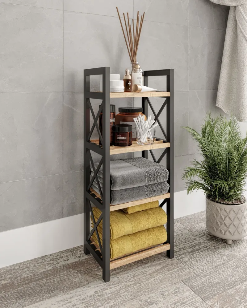 Heba Multifunktionshylde 64 cm, Sort