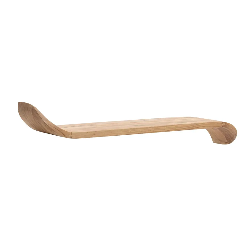 Helano væghylde 120 cm, varm honningbrun