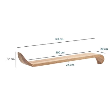 Helano væghylde 120 cm - varm honningbrun - Opbevaring - Hylder & Reoler - Væghylde & vægreol