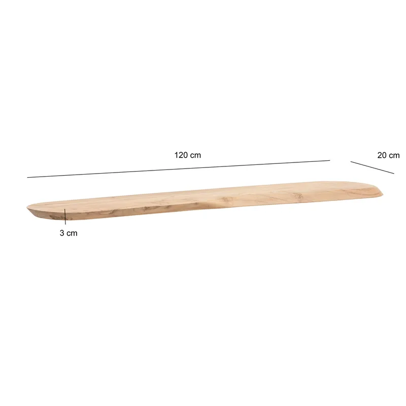 Helela Væghylde 120 cm Asymmetrisk - varm honningbrun - Opbevaring - Hylder & Reoler - Væghylde & vægreol