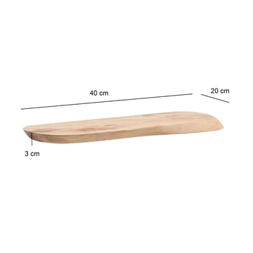 Helela Væghylde 40 cm Asymmetrisk - varm honningbrun - Opbevaring - Hylder & Reoler - Væghylde & vægreol