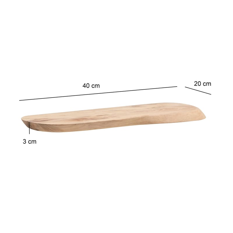 Helela Væghylde 40 cm Asymmetrisk - varm honningbrun - Opbevaring - Hylder & Reoler - Væghylde & vægreol