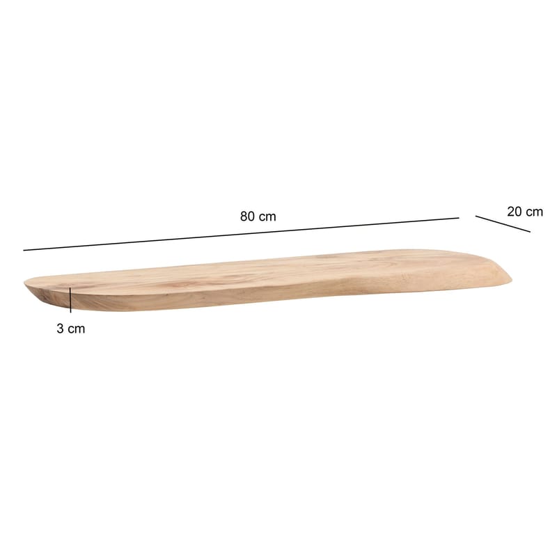 Helela Væghylde 80 cm Asymmetrisk - varm honningbrun - Opbevaring - Hylder & Reoler - Væghylde & vægreol