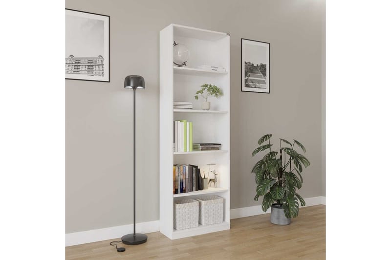 Hemani Bogreol 64 cm i Malet Træ - Hvid - Opbevaring - Hylder & Reoler - Bogreol