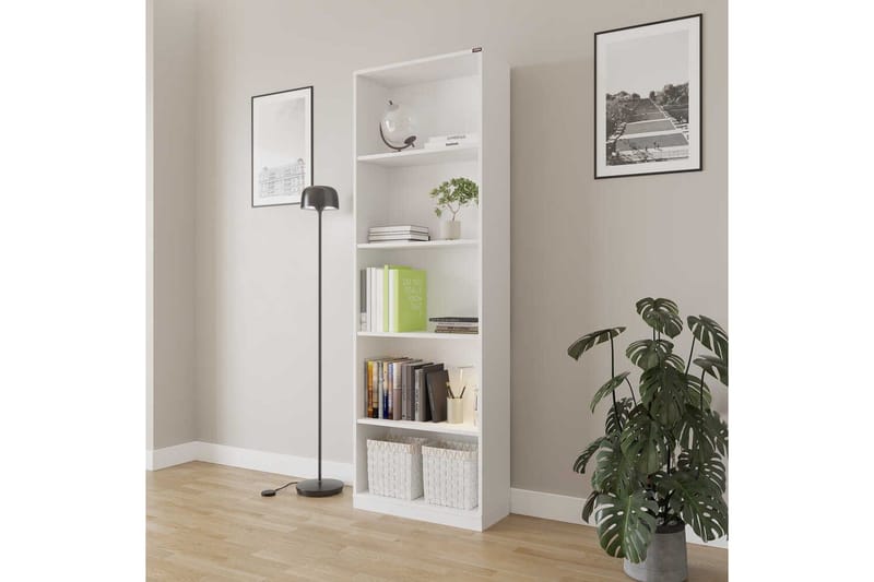 Hemani Bogreol 64 cm i Malet Træ - Hvid - Opbevaring - Hylder & Reoler - Bogreol