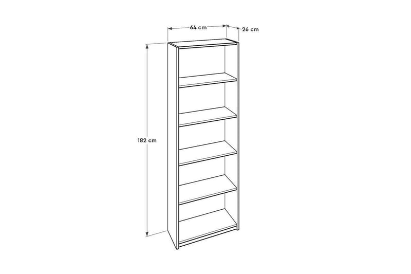 Hemani Bogreol 64 cm i Malet Træ - Hvid - Opbevaring - Hylder & Reoler - Bogreol