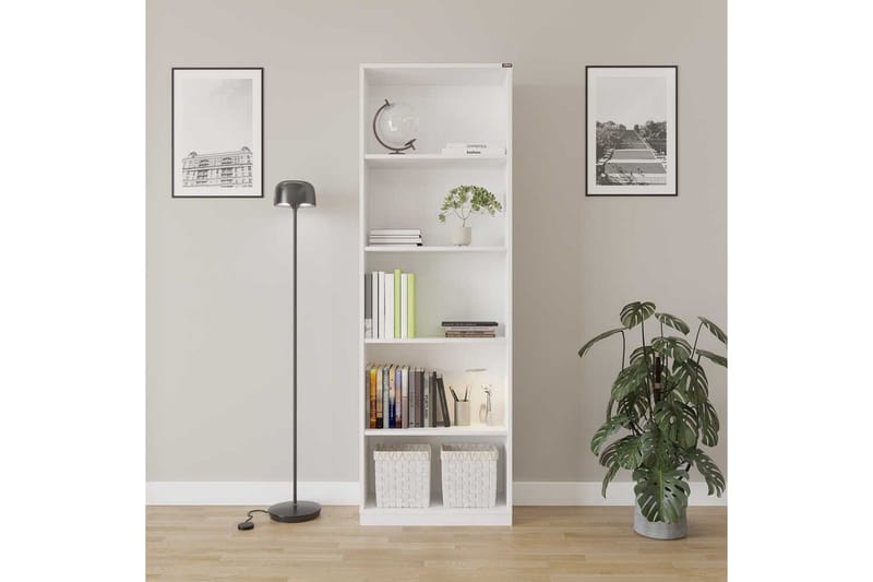 Hemani Bogreol 64 cm i Malet Træ - Hvid - Opbevaring - Hylder & Reoler - Bogreol