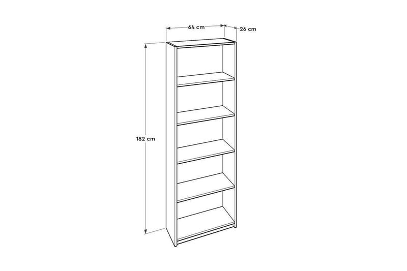 Hemani Reol 64 cm - Hvid - Opbevaring - Hylder & Reoler - Bogreol