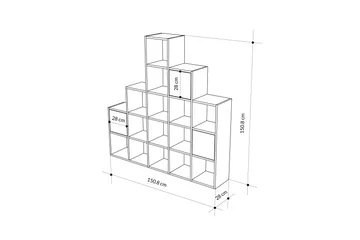 Hideo Reol 150,8 cm - Brun/Eg - Opbevaring - Hylder & Reoler - Bogreol