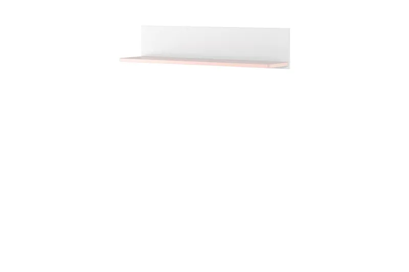 Hilts Væghylde 110x22 cm, Hvid/Pink