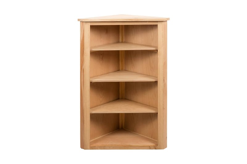 Hjørnehylde 59 X 36 X 100 Cm Massivt Egetræ - Brun - Opbevaring - Hylder & Reoler - Hjørnehylde og hjørnereol