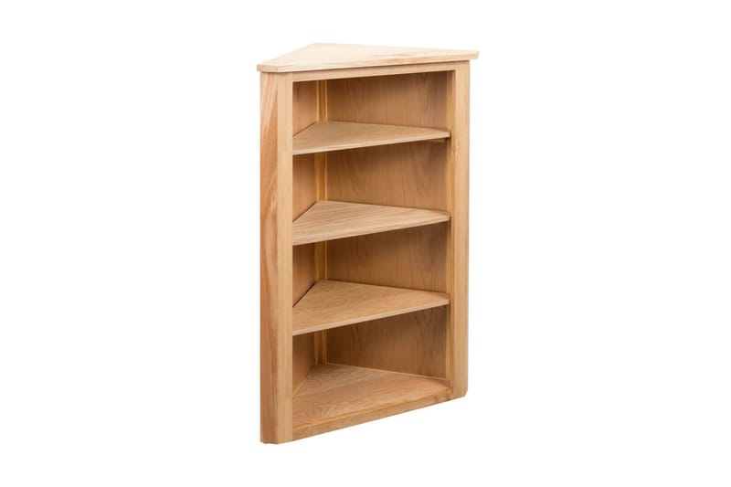 Hjørnehylde 59 X 36 X 100 Cm Massivt Egetræ - Brun - Opbevaring - Hylder & Reoler - Hjørnehylde og hjørnereol
