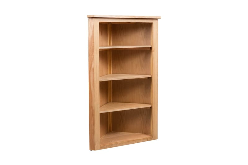 Hjørnehylde 59 X 36 X 100 Cm Massivt Egetræ - Brun - Opbevaring - Hylder & Reoler - Hjørnehylde og hjørnereol