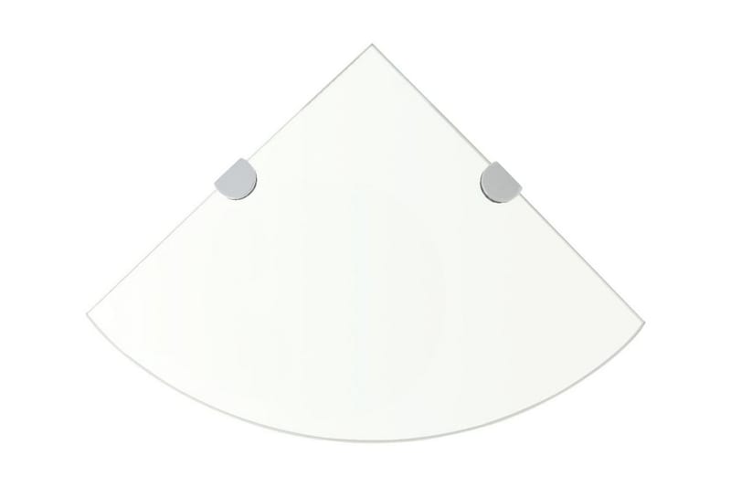 Hjørnehylde Med Krombeslag Klart Glas 25X25 Cm - gennemsigtig - Opbevaring - Hylder & Reoler - Hjørnehylde og hjørnereol