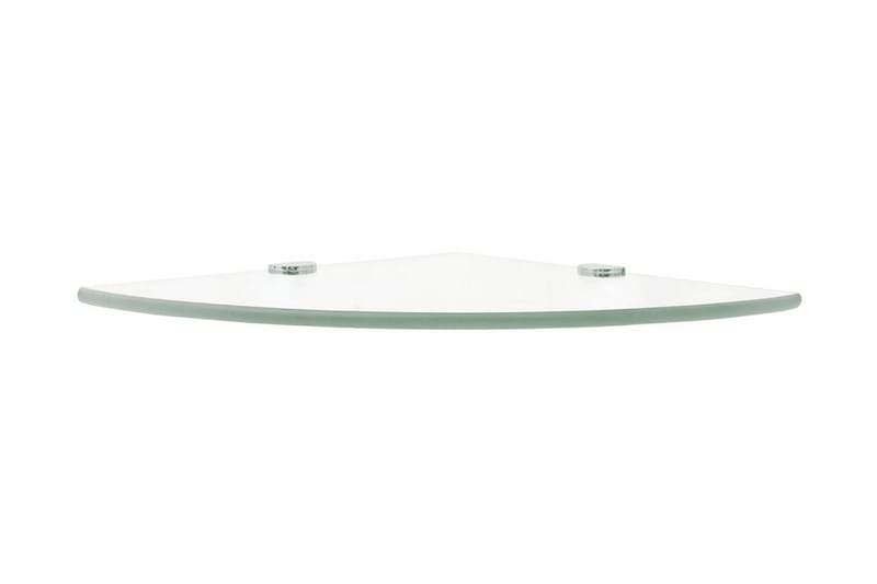 Hjørnehylde Med Krombeslag Klart Glas 25X25 Cm - gennemsigtig - Opbevaring - Hylder & Reoler - Hjørnehylde og hjørnereol