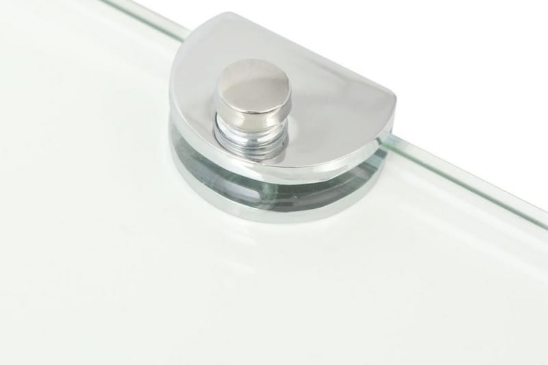 Hjørnehylde Med Krombeslag Klart Glas 25X25 Cm - gennemsigtig - Opbevaring - Hylder & Reoler - Hjørnehylde og hjørnereol