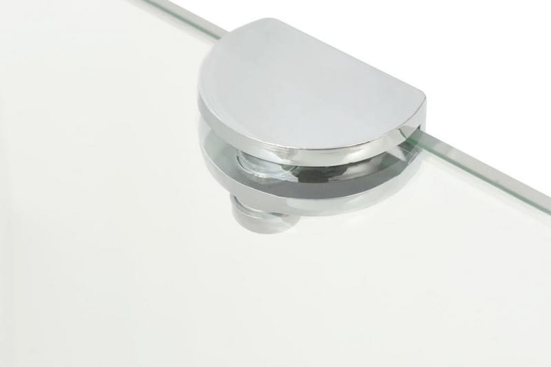 Hjørnehylde Med Krombeslag Klart Glas 25X25 Cm - gennemsigtig - Opbevaring - Hylder & Reoler - Hjørnehylde og hjørnereol