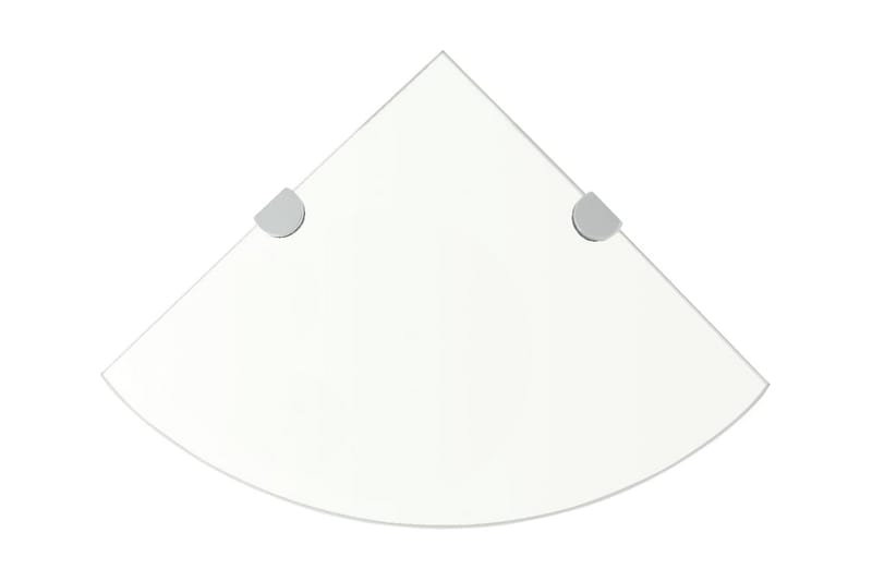 Hjørnehylde Med Krombeslag Klart Glas 35X35 Cm - gennemsigtig - Opbevaring - Hylder & Reoler - Hjørnehylde og hjørnereol
