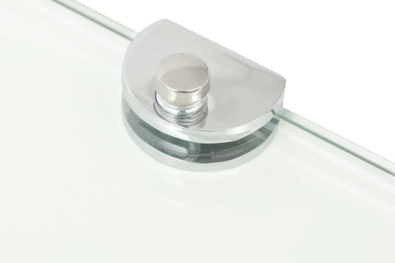 Hjørnehylde Med Krombeslag Klart Glas 35X35 Cm - gennemsigtig - Køkkenhylde - Hjørnehylde og hjørnereol