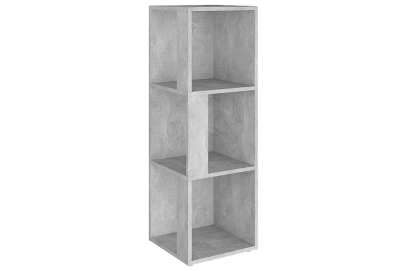 hjørnereol 33x33x100 cm spånplade betongrå - Grå - Køkkenhylde - Hjørnehylde og hjørnereol