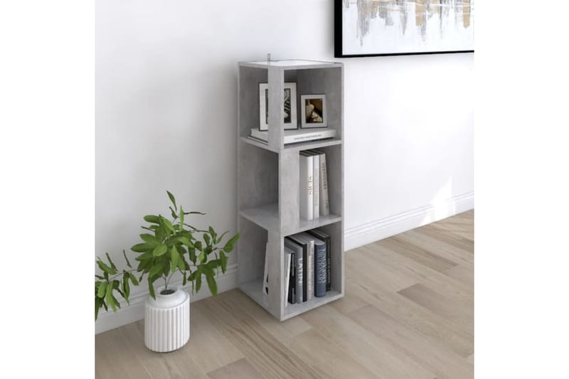 hjørnereol 33x33x100 cm spånplade betongrå - Grå - Opbevaring - Hylder & Reoler - Hjørnehylde og hjørnereol