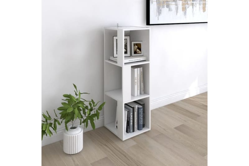 hjørnereol 33x33x100 cm spånplade hvid - Hvid - Opbevaring - Hylder & Reoler - Hjørnehylde og hjørnereol