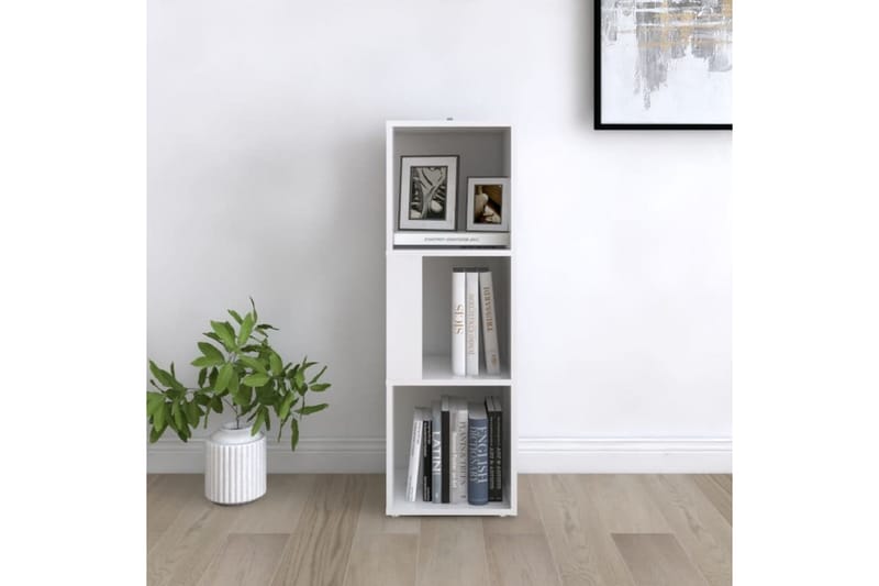 hjørnereol 33x33x100 cm spånplade hvid - Hvid - Opbevaring - Hylder & Reoler - Hjørnehylde og hjørnereol