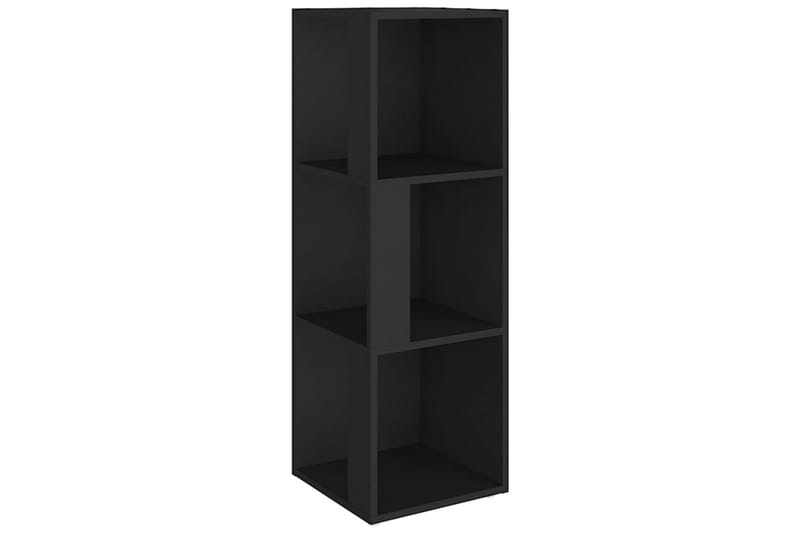 hjørnereol 33x33x100 cm spånplade sort - Sort - Opbevaring - Hylder & Reoler - Hjørnehylde og hjørnereol