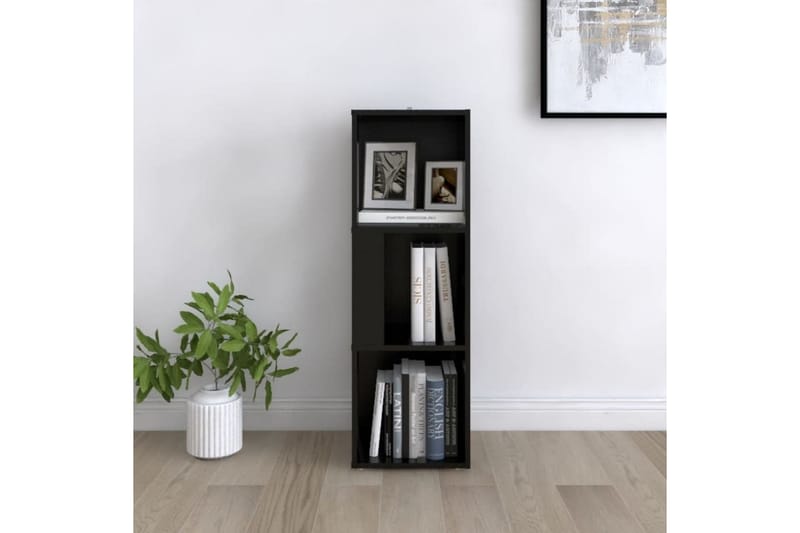 hjørnereol 33x33x100 cm spånplade sort - Sort - Opbevaring - Hylder & Reoler - Hjørnehylde og hjørnereol