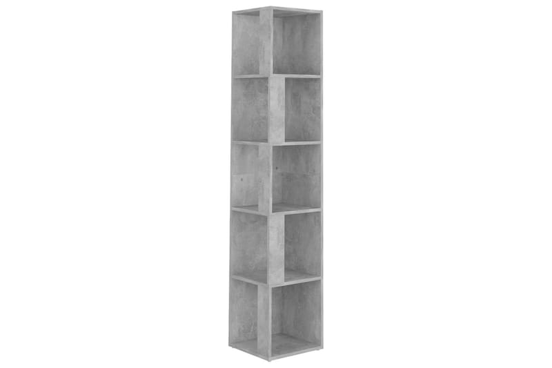 hjørnereol 33x33x164,5 cm spånplade betongrå - Grå - Opbevaring - Hylder & Reoler - Hjørnehylde og hjørnereol