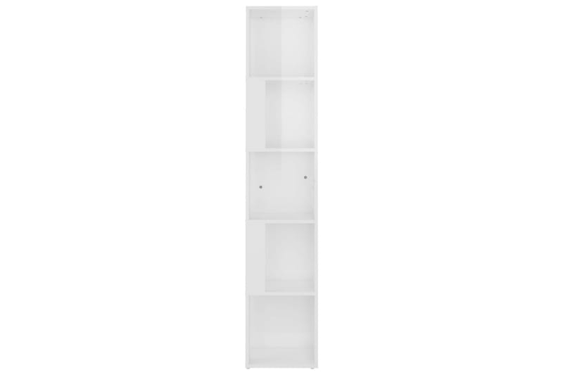 hjørnereol 33x33x164,5 cm spånplade hvid højglans - Hvid - Køkkenhylde - Hjørnehylde og hjørnereol