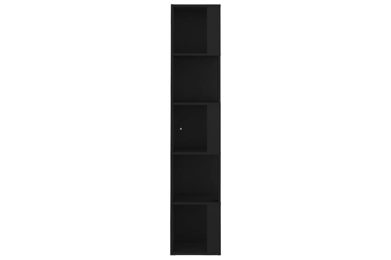 hjørnereol 33x33x164,5 cm spånplade sort - Sort - Køkkenhylde - Hjørnehylde og hjørnereol