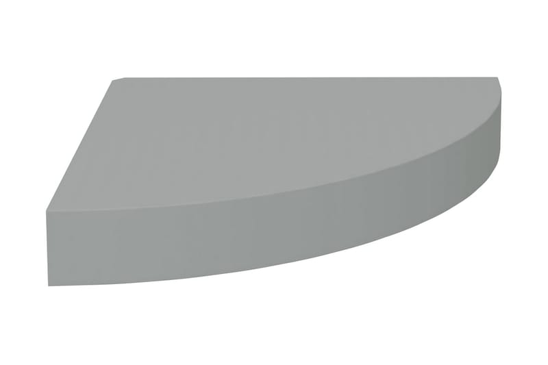 svævehylde til hjørne 25x25x3,8 cm MDF grå - Grå - Køkkenhylde - Hjørnehylde og hjørnereol