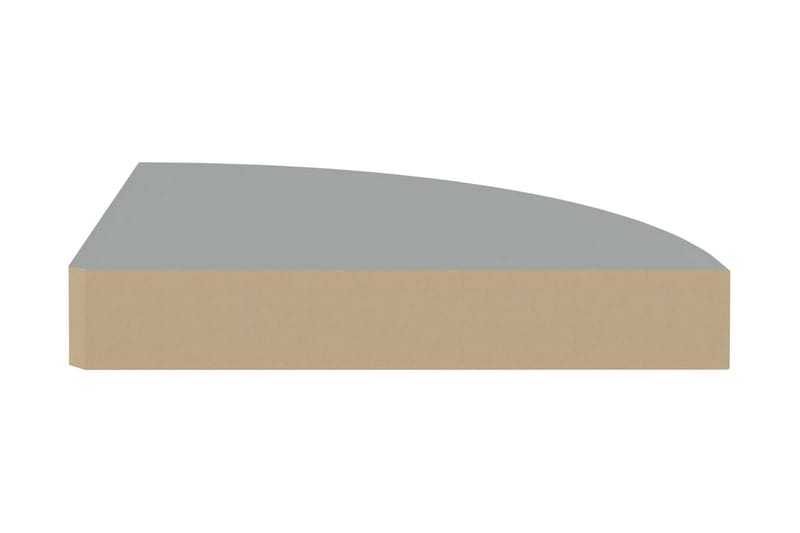 svævehylde til hjørne 25x25x3,8 cm MDF grå - Grå - Opbevaring - Hylder & Reoler - Hjørnehylde og hjørnereol