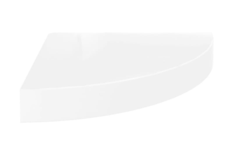 svævehylde til hjørne 25x25x3,8 cm MDF hvid højglans - Hvid - Køkkenhylde - Hjørnehylde og hjørnereol