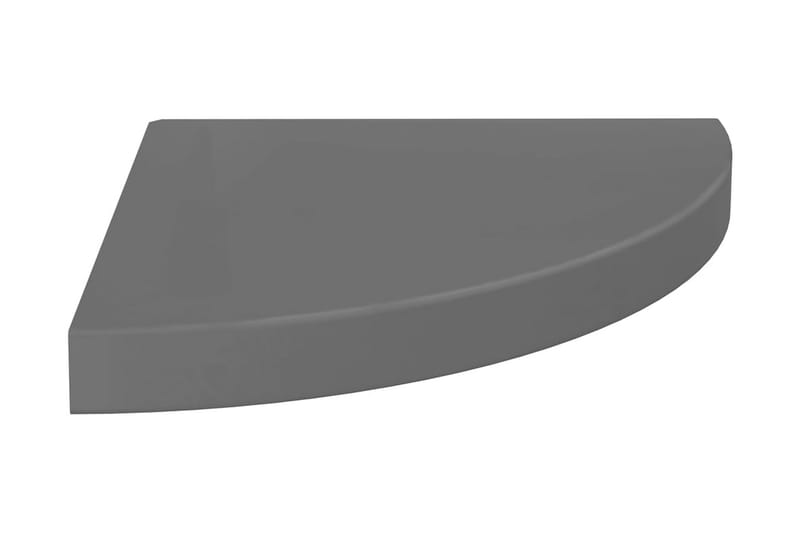 svævehylde til hjørne 35x35x3,8 cm MDF grå højglans - Grå - Køkkenhylde - Hjørnehylde og hjørnereol