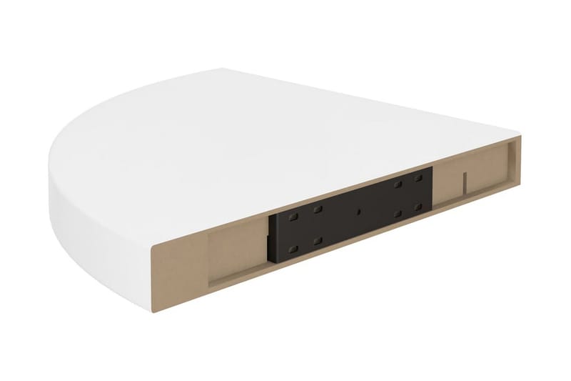 svævehylde til hjørne 35x35x3,8 cm MDF hvid højglans - Hvid - Opbevaring - Hylder & Reoler - Hjørnehylde og hjørnereol