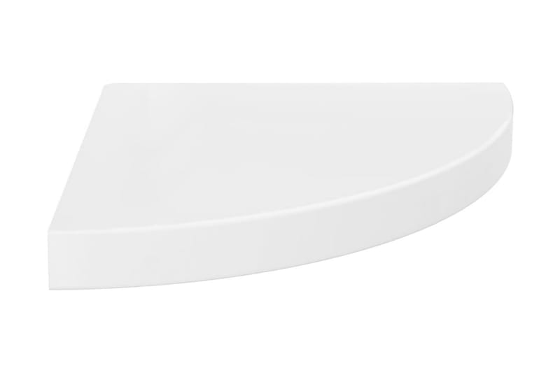 svævehylde til hjørne 35x35x3,8 cm MDF hvid højglans - Hvid - Køkkenhylde - Hjørnehylde og hjørnereol