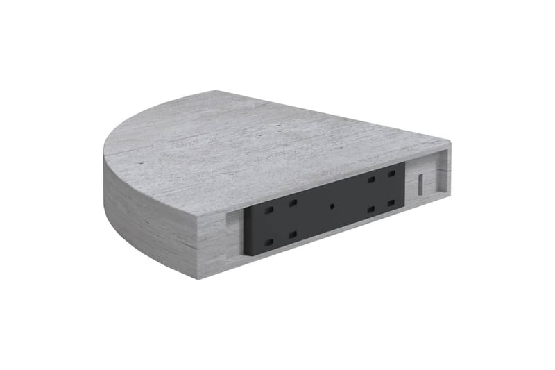 væghængt hjørnehylde 25x25x3,8 cm MDF betongrå - Grå - Opbevaring - Hylder & Reoler - Hjørnehylde og hjørnereol