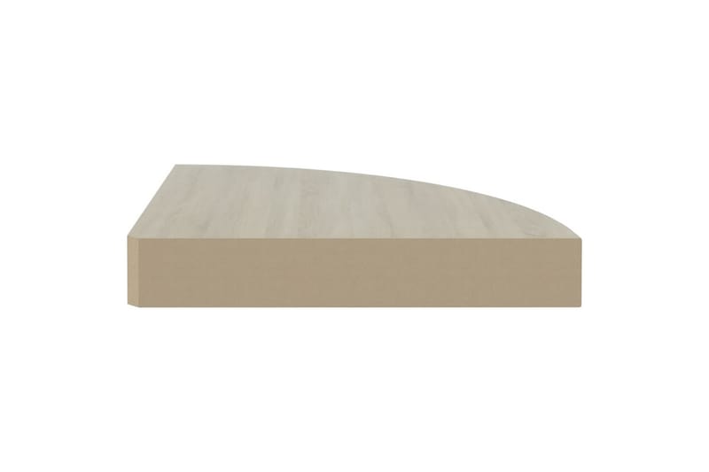 væghængt hjørnehylde 25x25x3,8 cm MDF egetræsfarvet og hvid - Hvid - Opbevaring - Hylder & Reoler - Hjørnehylde og hjørnereol