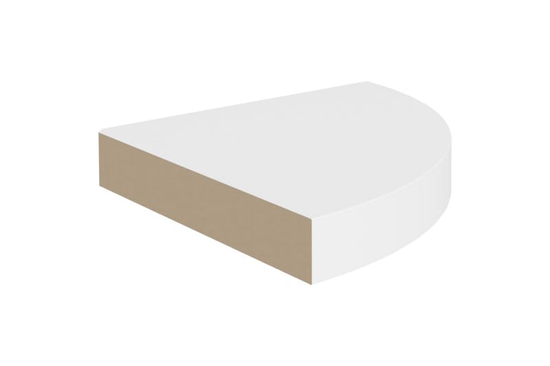 væghængt hjørnehylde 35x35x3,8 cm MDF egetræsfarvet og hvid - Hvid - Opbevaring - Hylder & Reoler - Hjørnehylde og hjørnereol