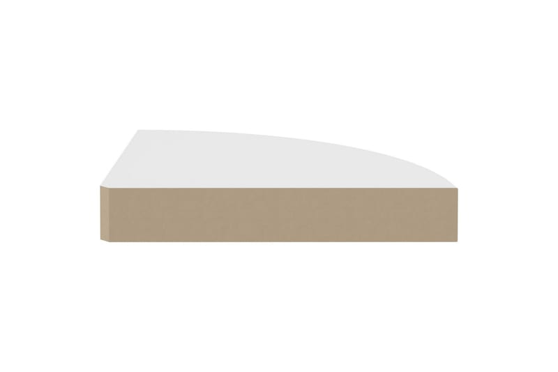 væghængt hjørnehylde 35x35x3,8 cm MDF egetræsfarvet og hvid - Hvid - Opbevaring - Hylder & Reoler - Hjørnehylde og hjørnereol
