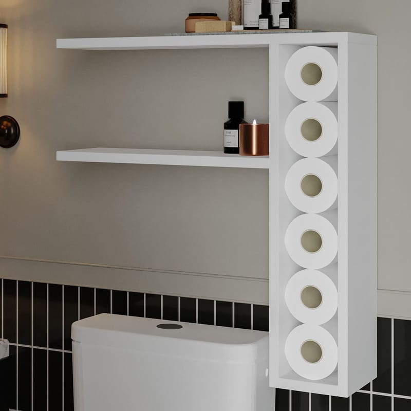 Hollowmere Væghylde 60x61,8x15 cm - Hvid - Opbevaring - Hylder & Reoler - Væghylde & vægreol